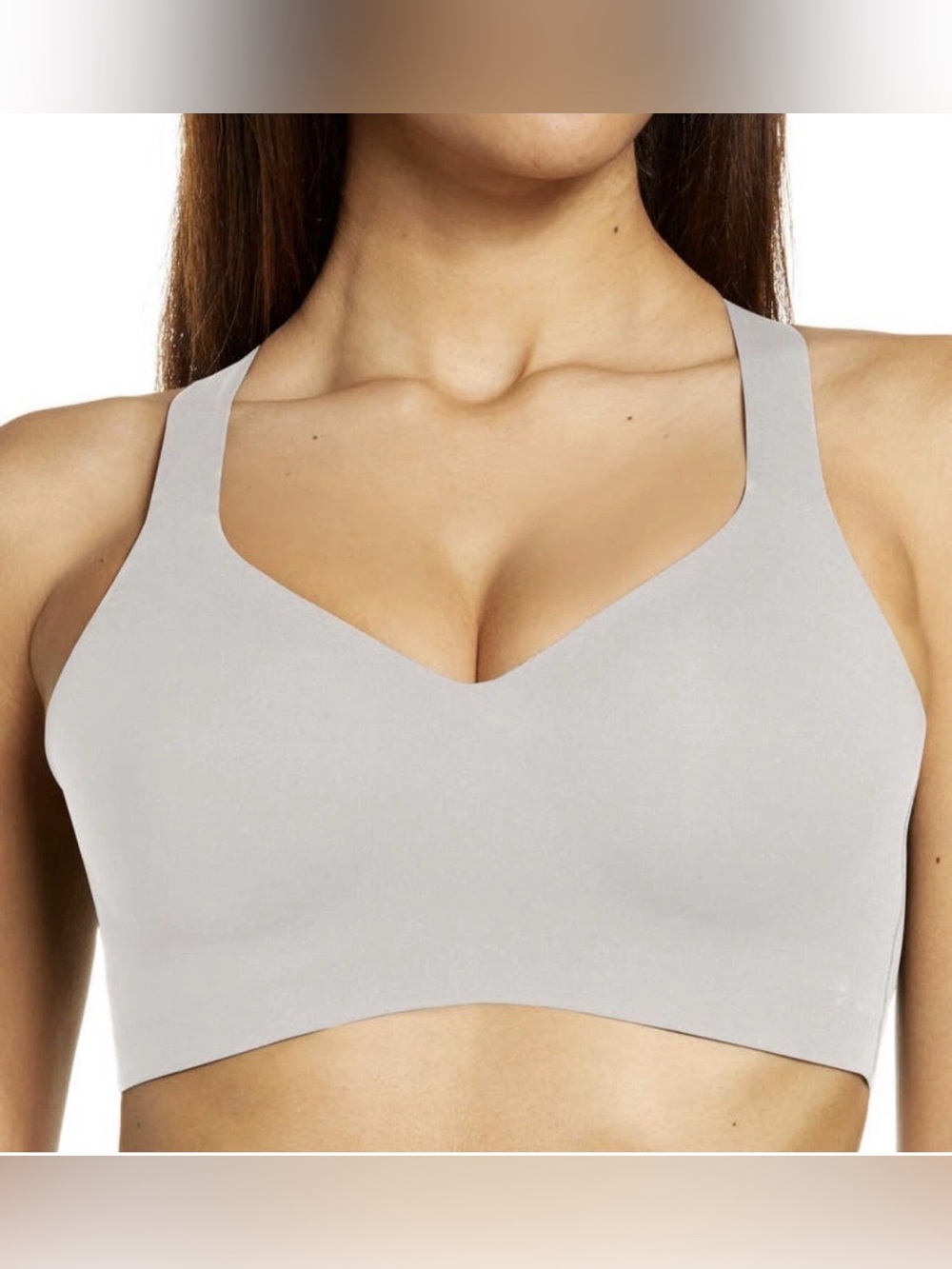 SportsBra Chantelle by CL Designed in Paris Sz M High Impact NWT Racer Back GRAY